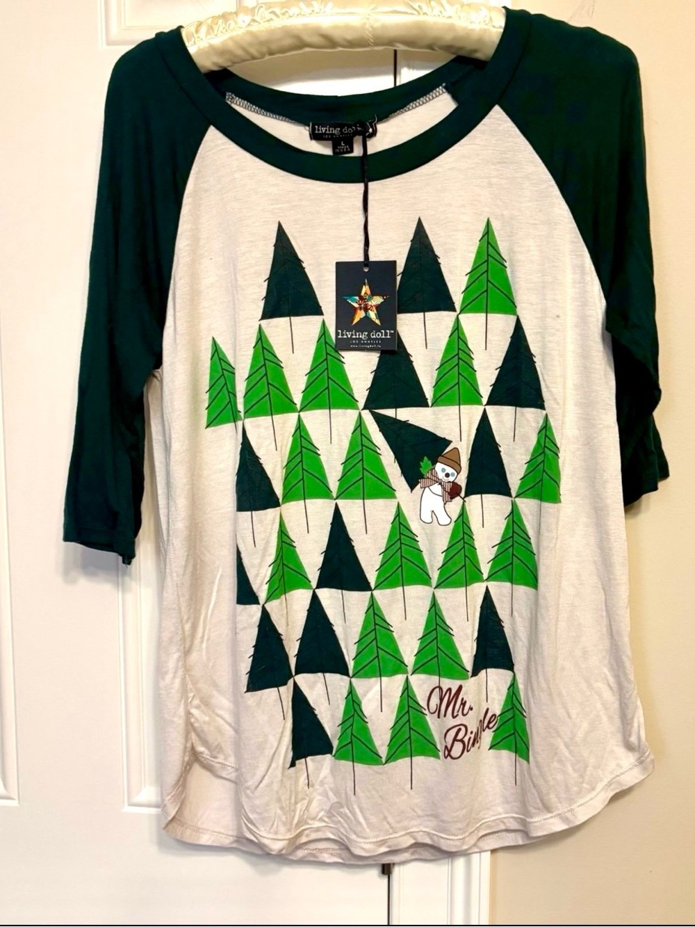 Living Doll Mr. Bingle Christmas T Shirt